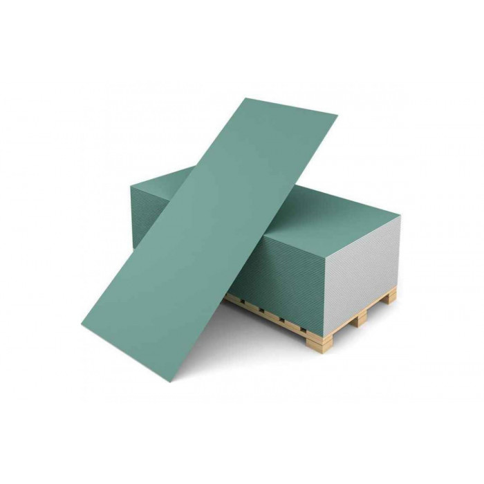 Гипсокартон ВОЛМА 12,5мм х 1,2м х 2,5м влагостойкий