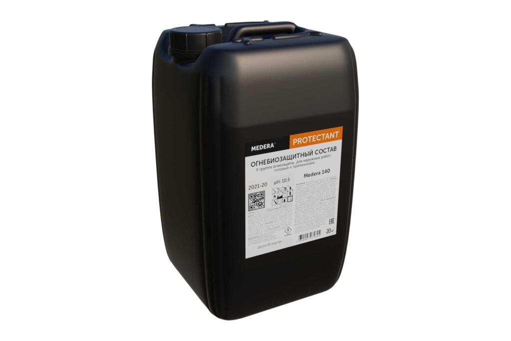 MEDERA Огнебиозащита для древесины 200 Cherry (II группа огнезащиты) антисептическими свойствами Concentrate с контролем нанесения 20 кг2022-20