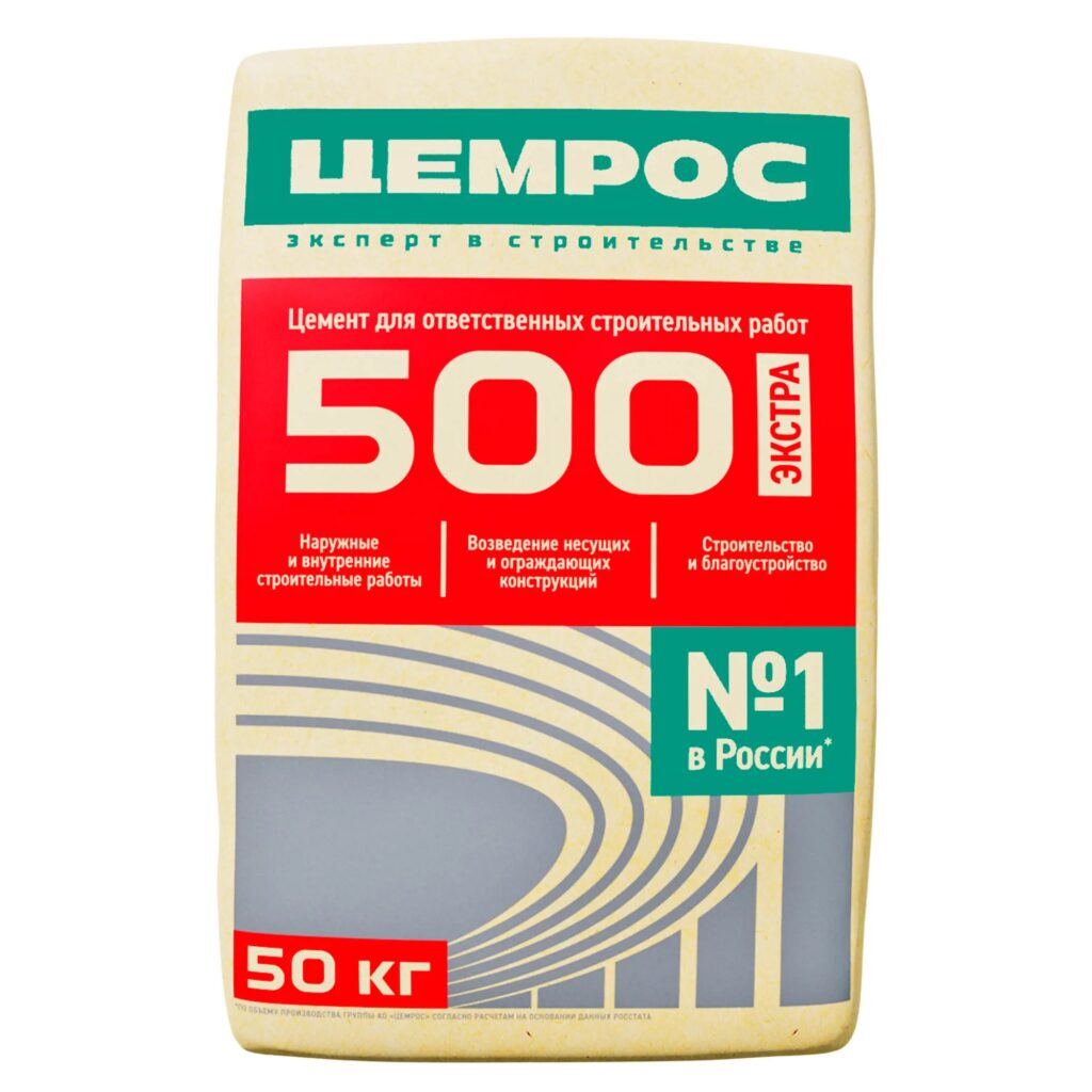Цемент ЦЕМРОС М500 Д0 ЦЕМ I 42,5 50 кг